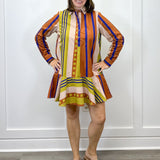 Polly Dress - Maple Stripes Short Dresses Livro