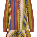 Polly Dress - Maple Stripes Short Dresses Livro