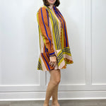 Polly Dress - Maple Stripes Short Dresses Livro