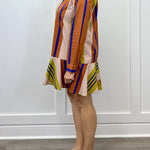 Polly Dress - Maple Stripes Short Dresses Livro