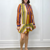 Polly Dress - Maple Stripes Short Dresses Livro