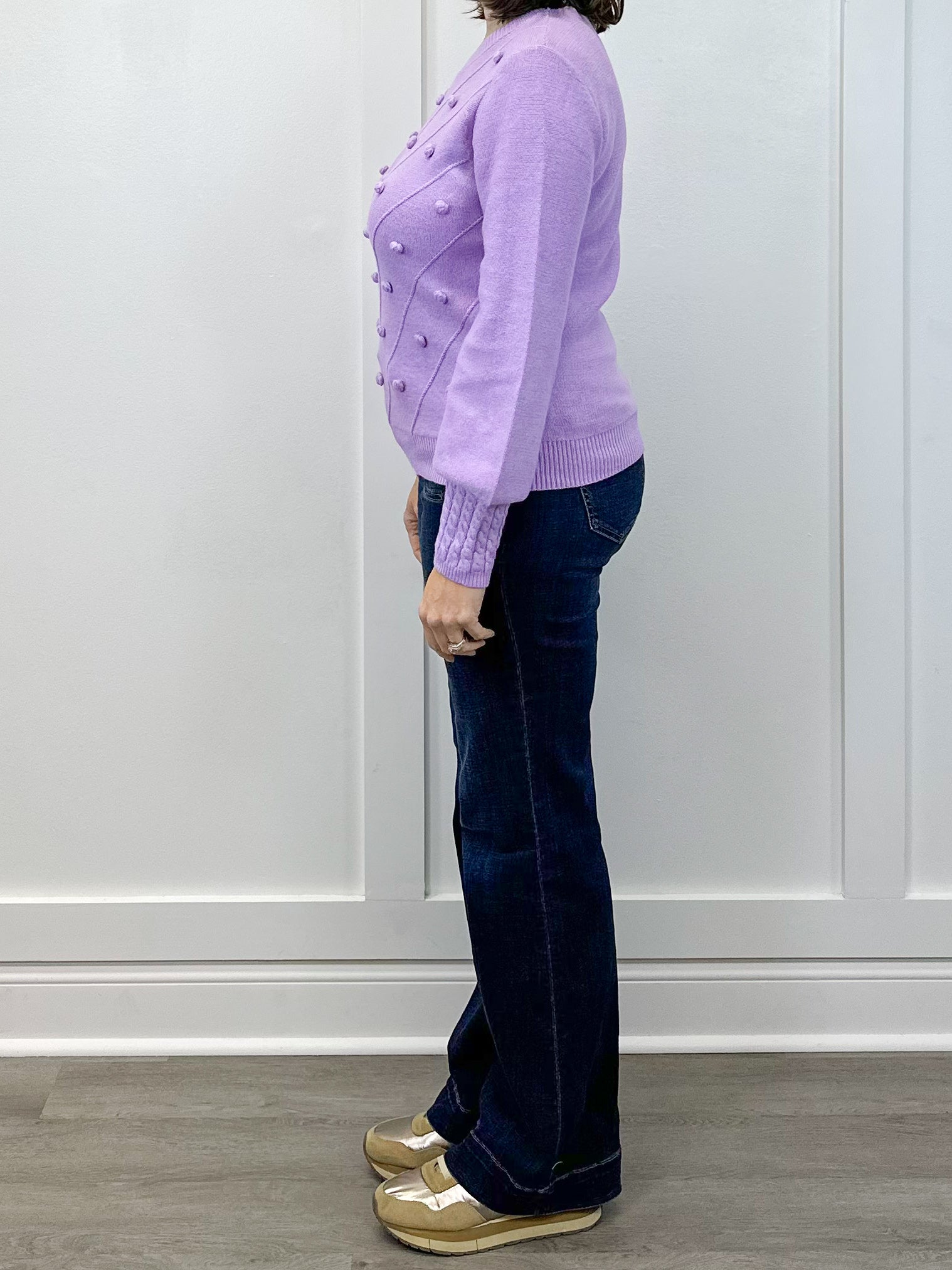 Pom Pom Sweater - Lilac Sweaters Umgee