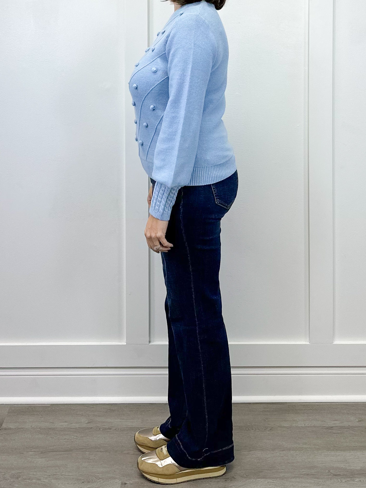 Pom Pom Sweater - Sky Sweaters Umgee