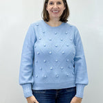 Pom Pom Sweater - Sky Sweaters Umgee