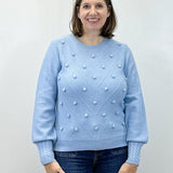 Pom Pom Sweater - Sky Sweaters Umgee
