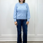 Pom Pom Sweater - Sky Sweaters Umgee