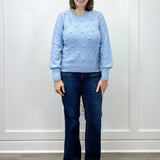 Pom Pom Sweater - Sky Sweaters Umgee