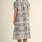 Porcelain Paisley Midi Dress Long Dresses Jodifl
