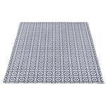 Porto Tiles Navy Fleece Blanket: One Size Textiles Laura Park Designs
