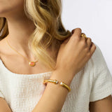 Portofino Demi Cuff - White Jade Bracelets Julie Vos