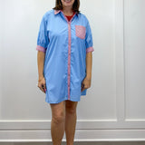 Portside Poplin Dress - Chambray Short Dresses Entro