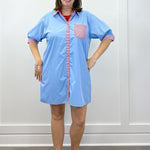 Portside Poplin Dress - Chambray Short Dresses Entro