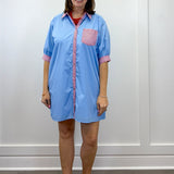 Portside Poplin Dress - Chambray Short Dresses Entro