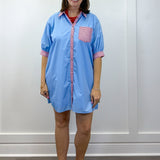 Portside Poplin Dress - Chambray Short Dresses Entro