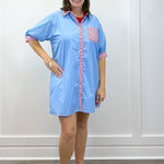 Portside Poplin Dress - Chambray Short Dresses Entro