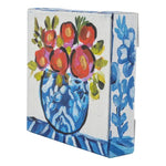 Pot of Poppies Blue & White Vase Canvas Home Decor Glory Haus