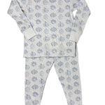 Precious Pumpkins L/S Pajamas - Lt. Blue Kids Pajamas Magnolia Baby