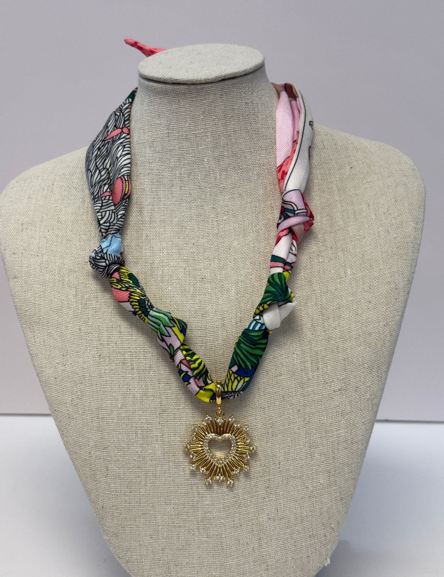 Presley Heartburst Scarf Necklace Necklaces Deep South Originals, LLC