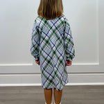 Presley Kait Dress - Lt. Blue & Navy Plaid Girls Play Dresses The Oaks Apparel Company