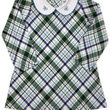 Presley Kait Dress - Lt. Blue & Navy Plaid Girls Play Dresses The Oaks Apparel Company