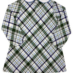 Presley Kait Dress - Lt. Blue & Navy Plaid Girls Play Dresses The Oaks Apparel Company