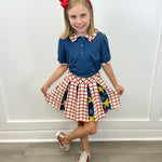 Proper Skort - School Grid Girls Skirts + Bloomers Finding Foxtale