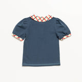 Prim Top - Classic Navy Girls Tops + Tees Finding Foxtale