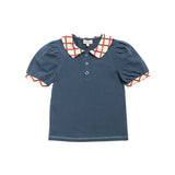 Prim Top - Classic Navy Girls Tops + Tees Finding Foxtale