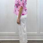 Primrose Pink Floral Blouse Tops Jodifl