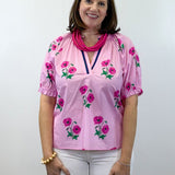 Primrose Pink Floral Blouse Tops Jodifl