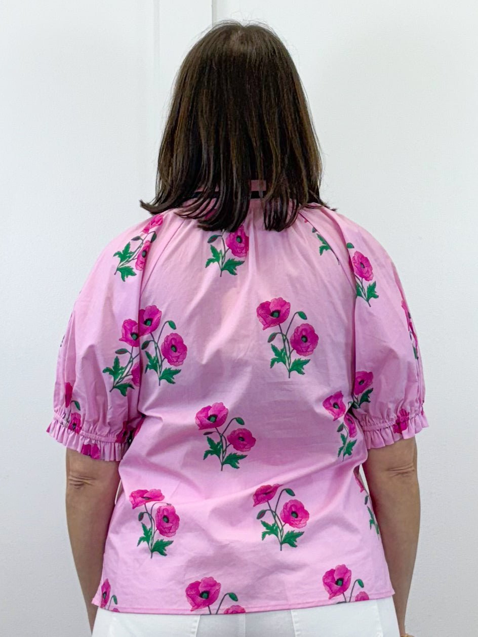 Primrose Pink Floral Blouse Tops Jodifl