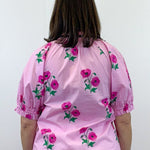 Primrose Pink Floral Blouse Tops Jodifl