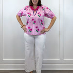 Primrose Pink Floral Blouse Tops Jodifl