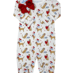 Printed Footie - I Woof You - Sugar Babies Children's Boutique/Meg's Shoppe