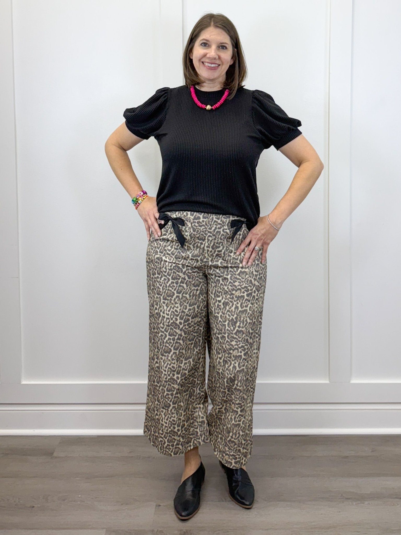 Puff Sleeve Tee - Black - Sugar Babies Children's Boutique/Meg's Shoppe