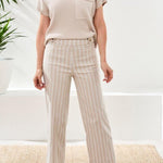 Pull On Capri w/ Button Tab - Beach Pants Tribal