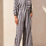 Pull On Flowy Wide Leg Pant - Black Pants Tribal