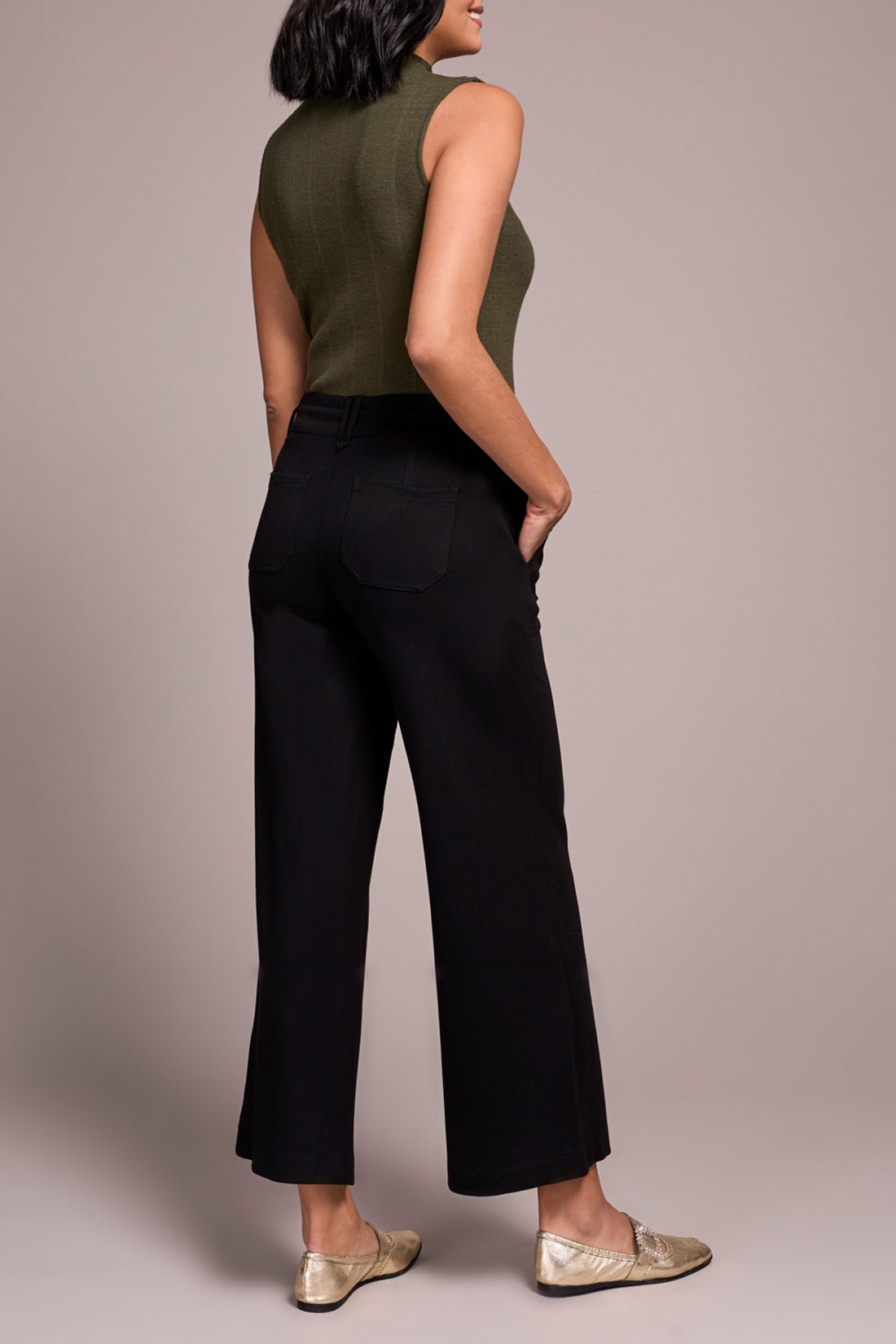 Pull On Pant w/ Pockets & Drawcord - Black Pants Tribal