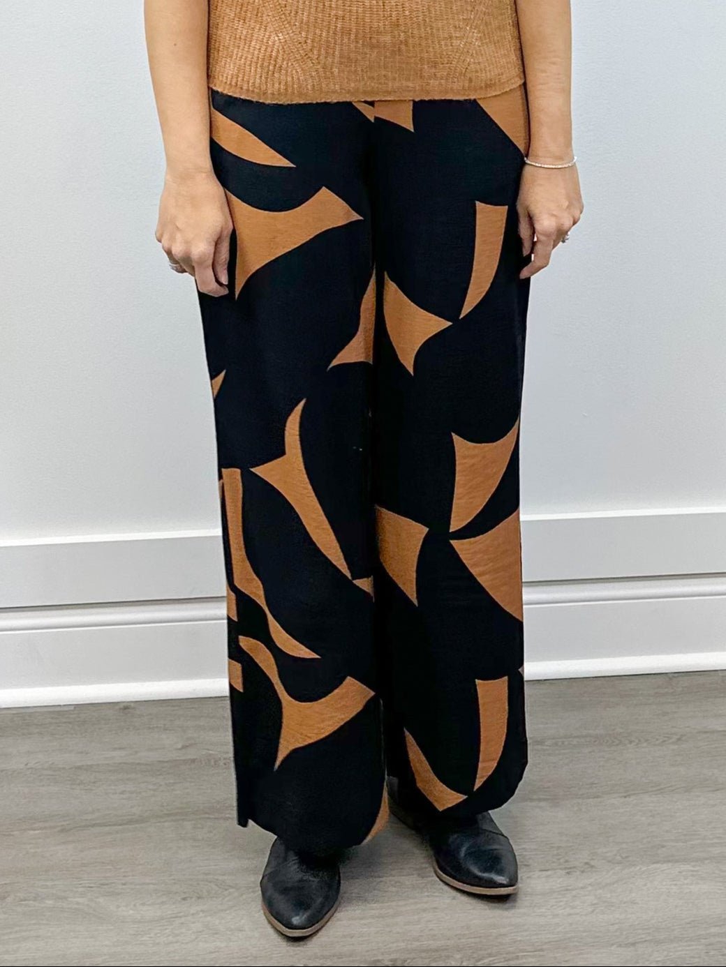 Pull On Pant w/ Smocked Back - Bran