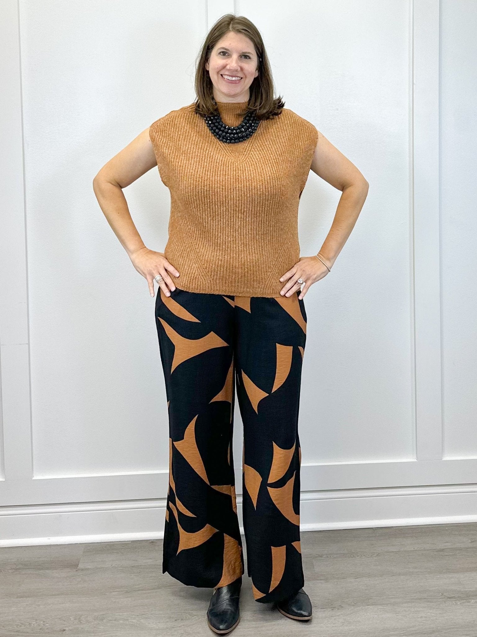Pull On Pant w/ Smocked Back - Bran - Sugar Babies Children's Boutique/Meg's Shoppe