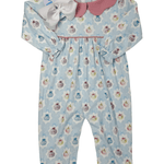 Pumpkin & Coquettes Pima Scallop Collar Romper Girls Bubbles + Rompers Baby Loren
