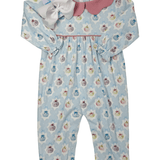 Pumpkin & Coquettes Pima Scallop Collar Romper Girls Bubbles + Rompers Baby Loren