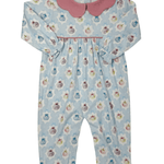 Pumpkin & Coquettes Pima Scallop Collar Romper Girls Bubbles + Rompers Baby Loren