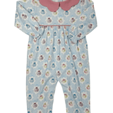 Pumpkin & Coquettes Pima Scallop Collar Romper Girls Bubbles + Rompers Baby Loren