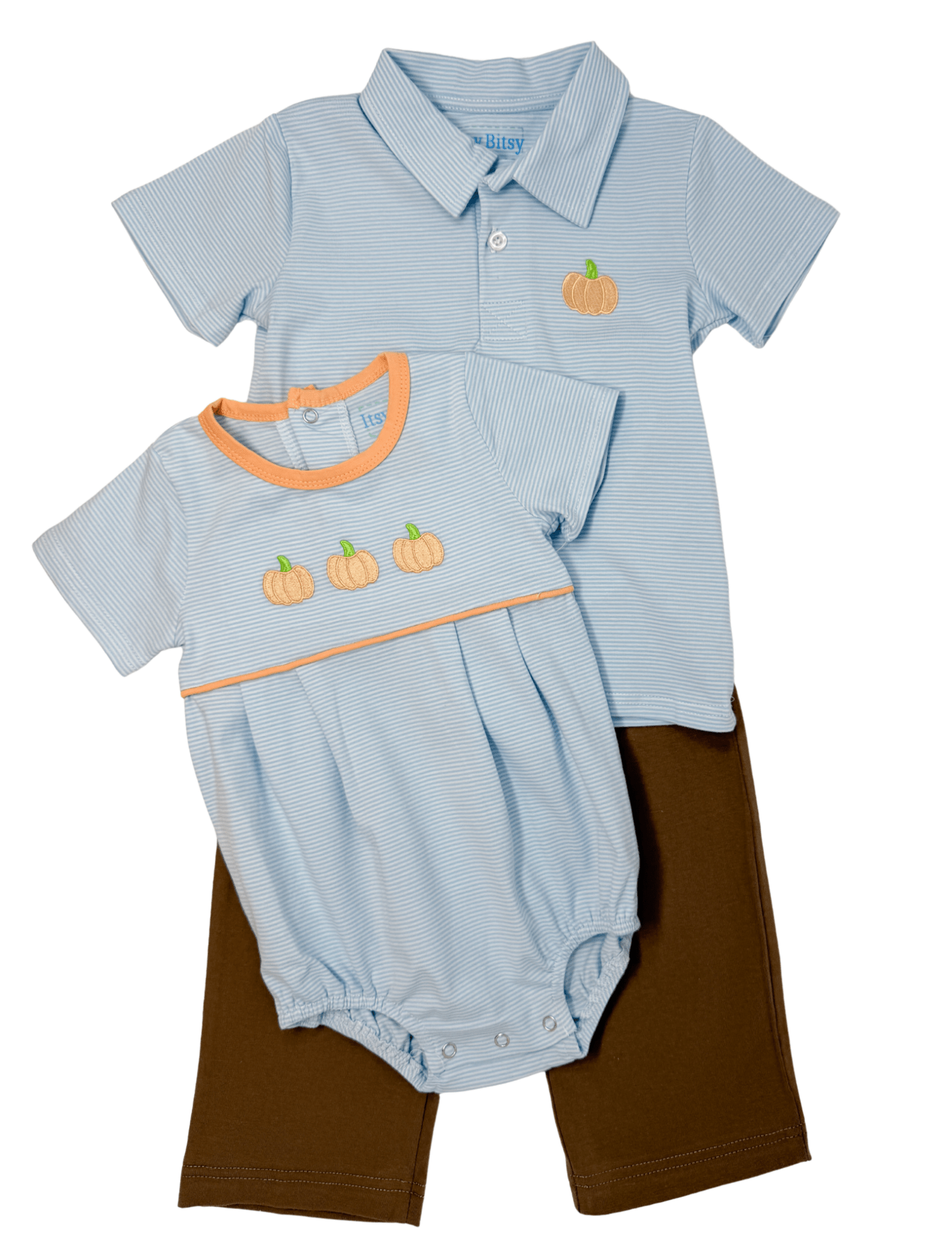 Pumpkin Polo Boys Shirts + Polos Itsy Bitsy