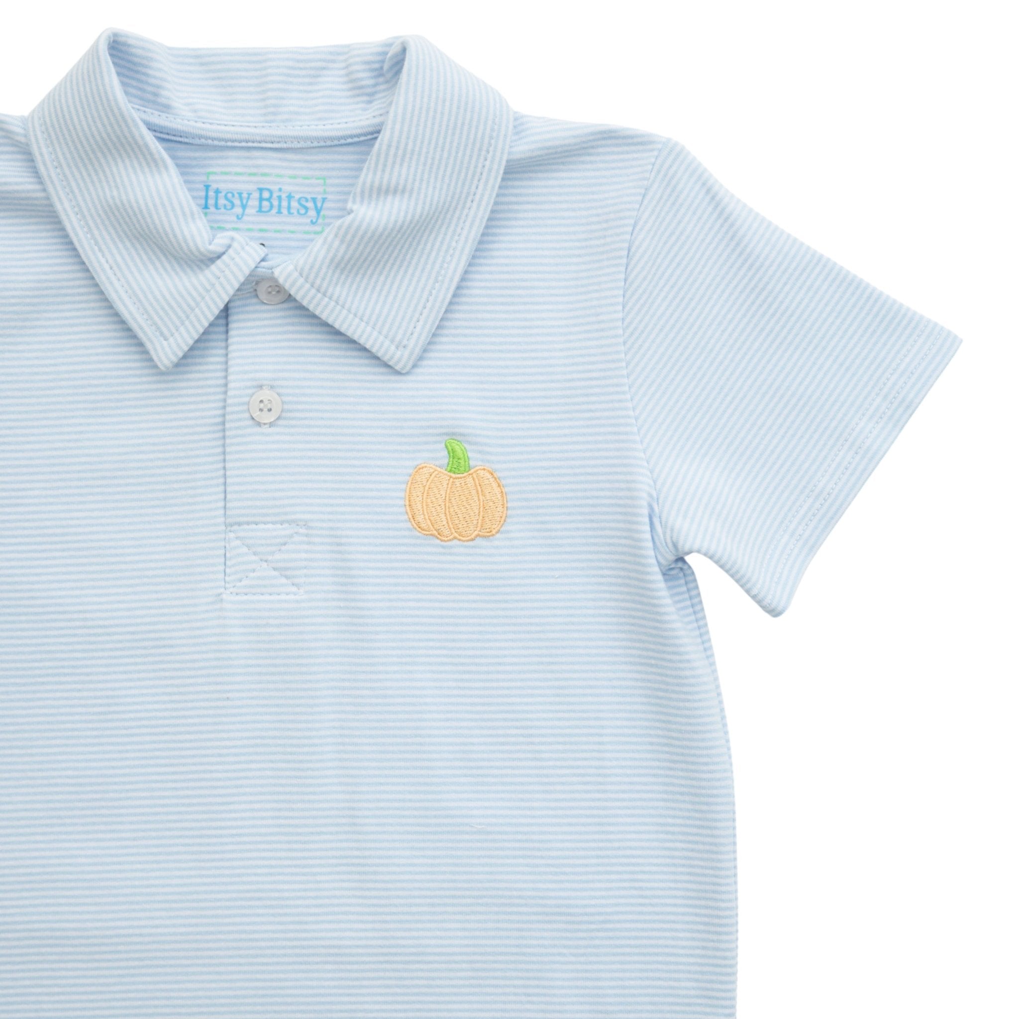 Pumpkin Polo Boys Shirts + Polos Itsy Bitsy