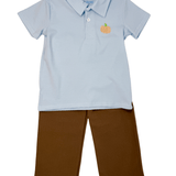 Pumpkin Polo Boys Shirts + Polos Itsy Bitsy