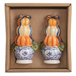 Pumpkin Topiary Salt & Pepper Shaker Set Seasonal Mudpie