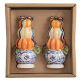 Pumpkin Topiary Salt & Pepper Shaker Set Seasonal Mudpie