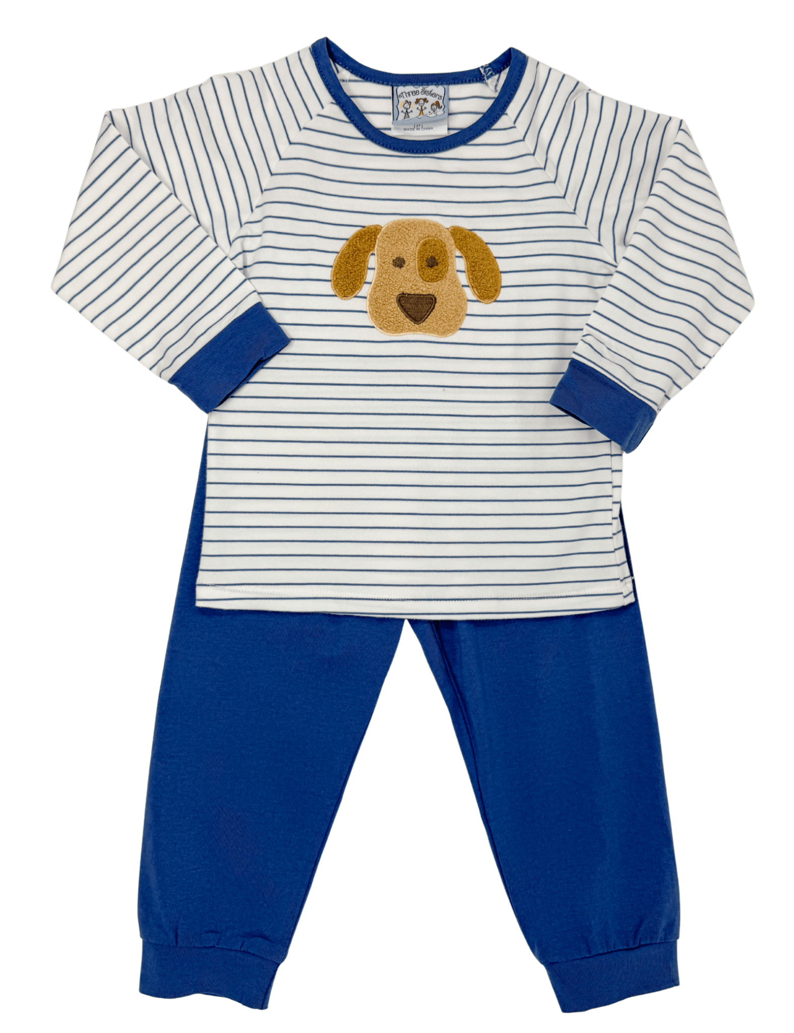 Puppy Applique Jogger Set Boys Sets Three Sisters